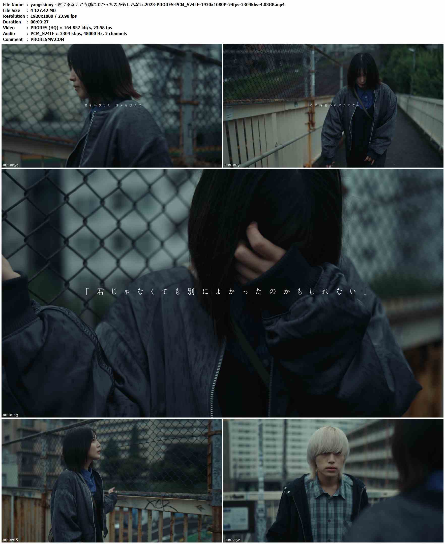 yangskinny - 君じゃなくても別によかったのかもしれない.2023-PRORES-PCM_S24LE-1920x1080P-24fps-2304kbs-4.03GB官方MV_高清MV